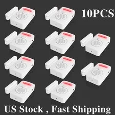Wireless Voice Alarm Doorbell Door Windows Reminder 90dB 3-Level Volume Kid × 10