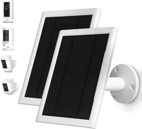 5W Solar Panel for Ring Spotlight Cam Plus/Pro, Stick Up Cam, 2-Pack