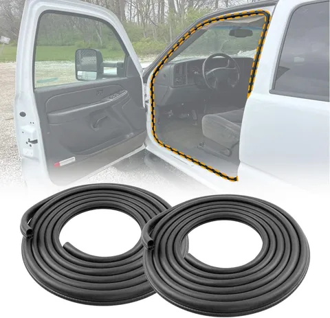 2 PCS Front Door Seal Weatherstrip Compatible with Chevy Silverado Suburban Aval