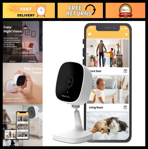 Indoor WiFi Security Camera 1080P, Motion Detection, Night Vision, Baby/Pet Moni
