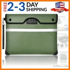6200°F Fireproof Document Bag with Lock, 15x 11.8 Inch Fire Proof Bag for Doc...