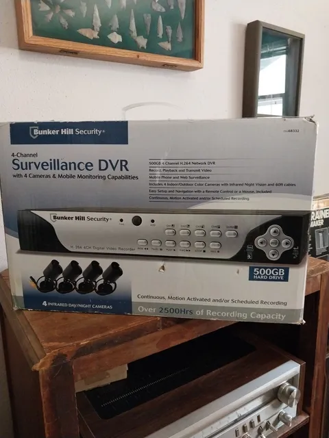 Bunker Hill Security 68332 4CH H.264 Surveillance DVR 500GB 4 Cameras Black