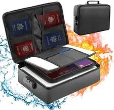 Fireproof Document Bag with Lock for Home - Mondoshop Portable Fire Proof Wat...
