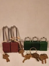 5 American Lock Company Padlocks 1" &3" Shackle 1.5" Body Series 1105