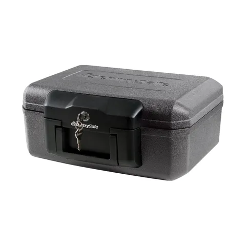 BIG SALE! SentrySafe 1200 Fire-Resistant Box Safe with Key Lock 0.18 Cu ft Black