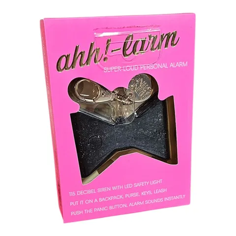 BlingSting Ahh!-larm Super Loud Personal Alarm Bow Keychain Glitter Safety 