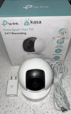 TP-Link 2K Kasa Spot Pan Tilt 24/7 Recording IP Home Security Camera - White