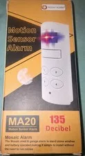 New Mosaic Alarm MA20 motion sensor alarm, featuring a 135-decibel siren