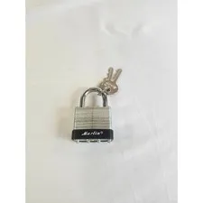 Marlin Laminated Steel Padlock with 2 Keys H&R 1871 LLC Hardened Shackle Silver