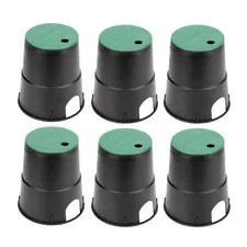 KVMORZE 6 Pcs Electrical Splice Box, 6'' Diameter Underground 6In 6Pcs, Black 