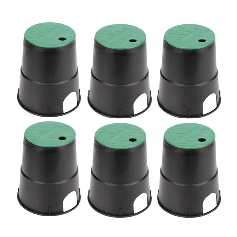 KVMORZE 6 Pcs Electrical Splice Box, 6'' Diameter Underground 6In 6Pcs, Black 