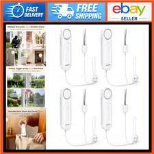 130dB Door Alarm for Handle & Window - No-Drill Security Device, Pack of 4