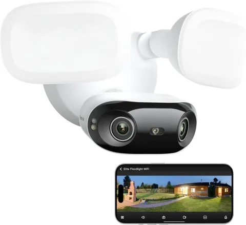 REOLINK Elite Floodlight Wifi, 4K 8MP 180° Panoramic Wired Floodlight Camera, Ad