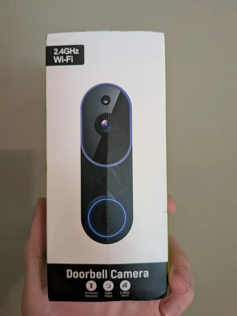 Camtro T52 Wireless Video Doorbell Camera Linen AI Human Detection Night Vision