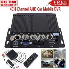 Car DVR Audio Video Recorder AHD 4CH Real-time Recorder + Remote 12V