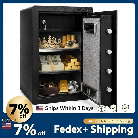 2.6 Cu.Ft Home Office Security Safe, Electronic Keypad Lock, Removable Shelf