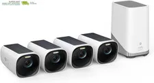 4-Cam Kit, 4K Solar Integrated Solar Panel, AI Face Recognition, Spotlight, Expa