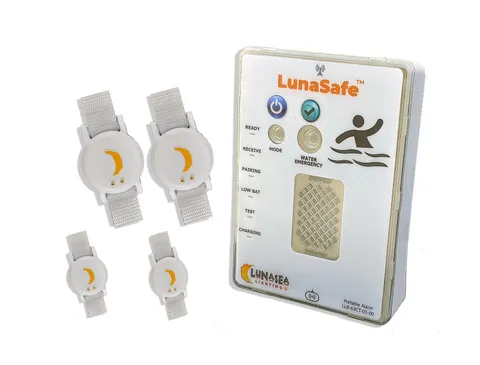 LunaSafe Child/Pet Immersion Pool Alarm/Water Alarm Kit with 4 Transmitters
