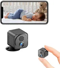 Mini Camera, 1080P Wireless Indoor Camera for Home Security, 60-Days Battery Lif