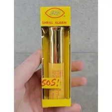 SOS Shrill Alarm Personal Security Device Gold Vintage Japan TO-MG