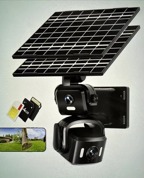 4G LTE Solar Security Camera Wireless Outdoor, No WiFi, Solar Powered, 360°