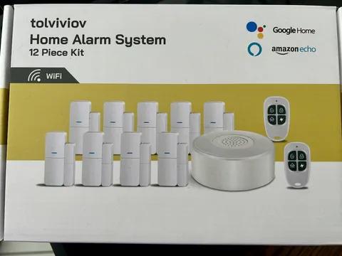 Tolviviov 12 Piece WiFi Home Alarm System Kit No Monthly Fee Alexa Compatible 