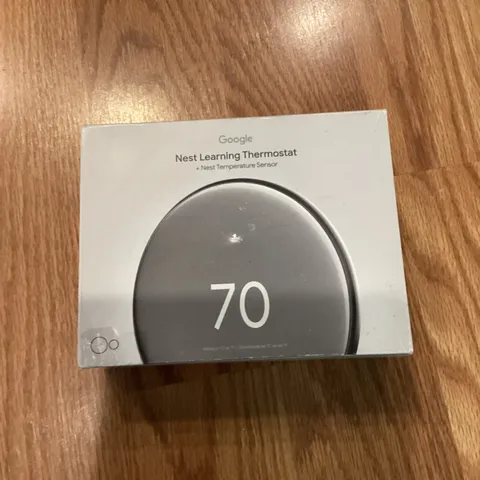 Google Nest Learning Thermostat 4th Gen w/ Sensor - Polished Silver - Brand New