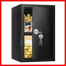 2.6 Cubic Feet Fireproof Safe Box with Key Lock, Hidden Steel Security Box with