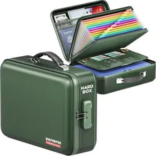 Fireproof Document Box, Hard Case Highly Flame-Resistant Fire Proof Waterproof F