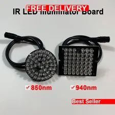 80ft IR Illuminator | AI4 No Hot Spot Wide Angle Infrared Light for Security Cam