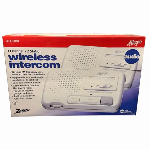 Wireless Intercom System VTG Zenith Allegro 2 Station FM New Home Communication 