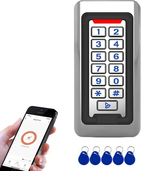 Door Access Control Keypad, Stainless Steel Outdoor IP68 Waterproof, 2000 Users,