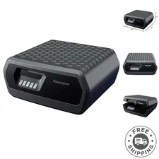 Fireproof Waterproof Lock Box with Digital Keypad & Anti-Theft Alarm, 0.36 cu ft