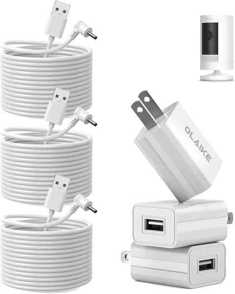 Indoor/Outdoor Power Adapter for Ring Stick up Cam Battery 3Rd Gen/2Nd Gen/Plug-