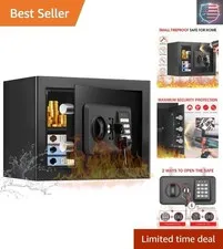 1.2 Cuft Small Home Safes Water and Fireproof, Fire proof Safes for Home Use,...