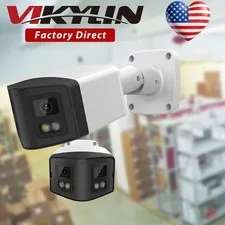 VIKYLIN CCTV Dual Light Color+IR 180°View Wide Angle 8MP 4K POE Camera MD Onvif