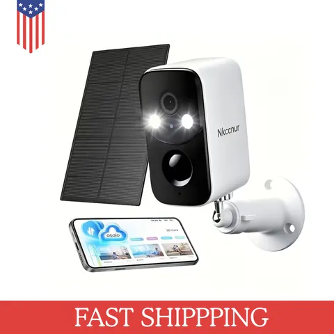 Wireless  1080P Security Camera 2K WiFi Solar Battery Power Camera Outdoor
