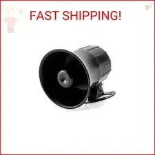 QWORK Electric Siren Horn, DC 12V Security Loud Wired Alarm Siren for Home Alarm