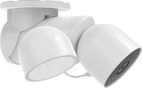 Outdoor Eave Mount Bracket White Security Camera Floodlight Holder