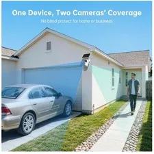 Solar Powered Security Cameras - Color Night Vision, 2 Pack