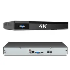 Hiseeu 4K 32 Channel PoE NVR Network Video Recorder for 32CH-8MP, Black
