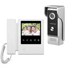 4.3 Inch Doorbell Video Camera Wired Touch Monitor Intercom Waterproof IR Night