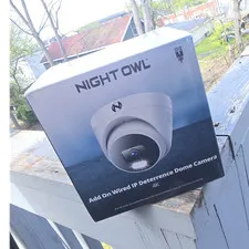 Night Owl 4K Wired PoE Dome Camera, Spotlight, Wide Angle, Indoor/Outdoor