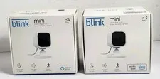 PAIR 2 Blink Mini Indoor Security Camera, 1080 HD Motion Detection Works w/Alexa