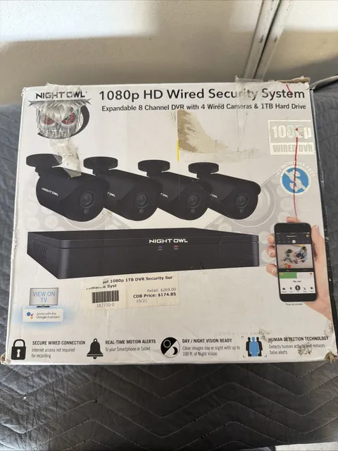 Night Owl 16ch DVR 1080p HD Security System 4 Spotlight Cameras 1TB