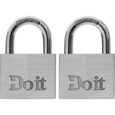 Do it 1-1/2 In. Aluminum Keyed Padlock (2-Pack) 1840TDIB SIM Supply, Inc.