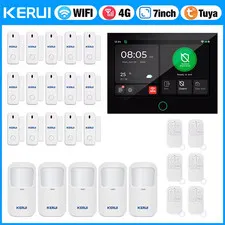 G70 4G WiFi Home Alarm System with 7 inch Alarm Panel Set FSK / ASK