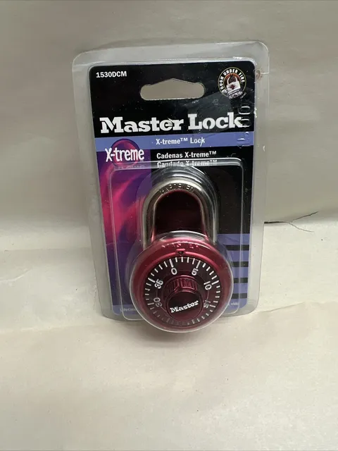 Master Lock 1530DCM Combination Lock Brand New Sealed Red Combo Anti-Shim