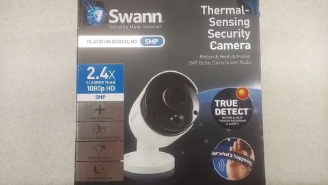 ✅️⭐️ Swann NHD-865MSB 5MP POE Camera PIR Heat Motion Infrared , NIB