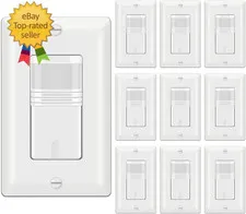 10 Pack Motion Sensor Light Switch, Single Pole PIR Sensor Wall Switch, Occupanc